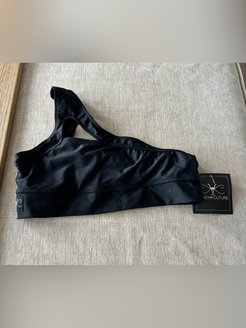 Kandi Kouture Black one shoulder Bra Top - Junior/teen small (3/5) NWT